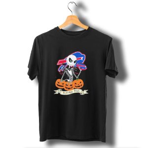 Buffalo Bills Jack Skellington Nfl Football Halloween Pumpkins T-Shirt