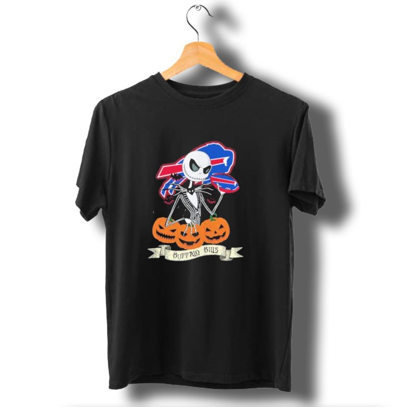 Buffalo Bills Jack Skellington Nfl Football Halloween Pumpkins T Shirt 1 T Shirt 1