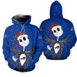 Buffalo Bills Jack Skellington Santa Claus Christmas AOP Hoodie