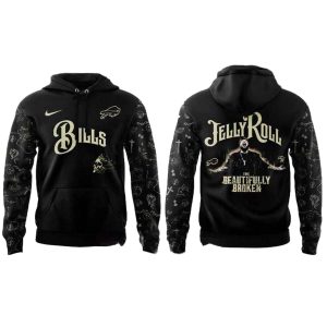 Buffalo Bills Jelly Roll The Beautifully Broken Tour 2025 AOP Hoodie