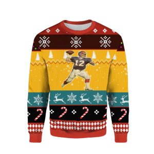 Buffalo Bills Jim Kelly 12 Ugly Sweater