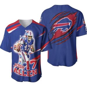 Buffalo Bills Josh Allen 17 Baseball Jersey