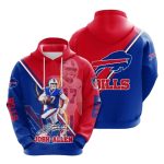 Buffalo Bills Josh Allen Blue Red AOP Hoodie