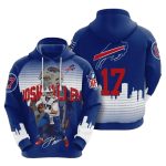 Buffalo Bills Josh Allen City Blue AOP Hoodie