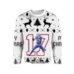 Buffalo Bills Josh Allen No 17 White Ugly Sweater