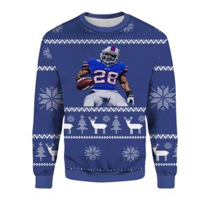 Buffalo Bills Latavius Murray 28 Ugly Sweater