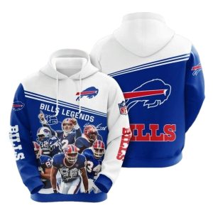 Buffalo Bills Legends Blue And White AOP Hoodie