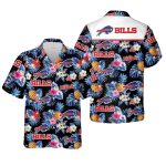 Buffalo Bills Logo And Floral Pineapple Hawaiian Shirt