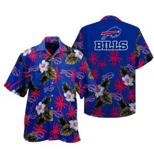 Buffalo Bills Logo And Hibiscus Floral Hawaiian Shirt