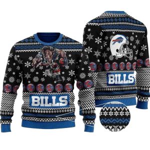 Buffalo Bills Logo And Mascot Ugly Sweater