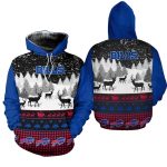 Buffalo Bills Logo And Xmas Pattern AOP Hoodie