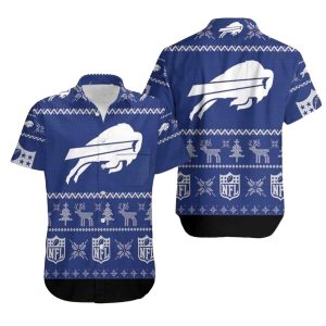 Buffalo Bills Logo Christmas Pattern Hawaiian Shirt