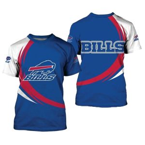 Buffalo Bills Logo Curve Style Gift For Men AOP T-Shirt