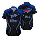 Buffalo Bills Logo Dark Blue Tech Graphics Hawaiian Shirt
