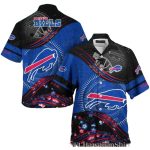 Buffalo Bills Logo Floral Light Effect Hawaiian Shirt