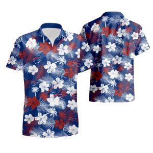 Buffalo Bills Logo Floral Luau Lineup Hawaiian Shirt