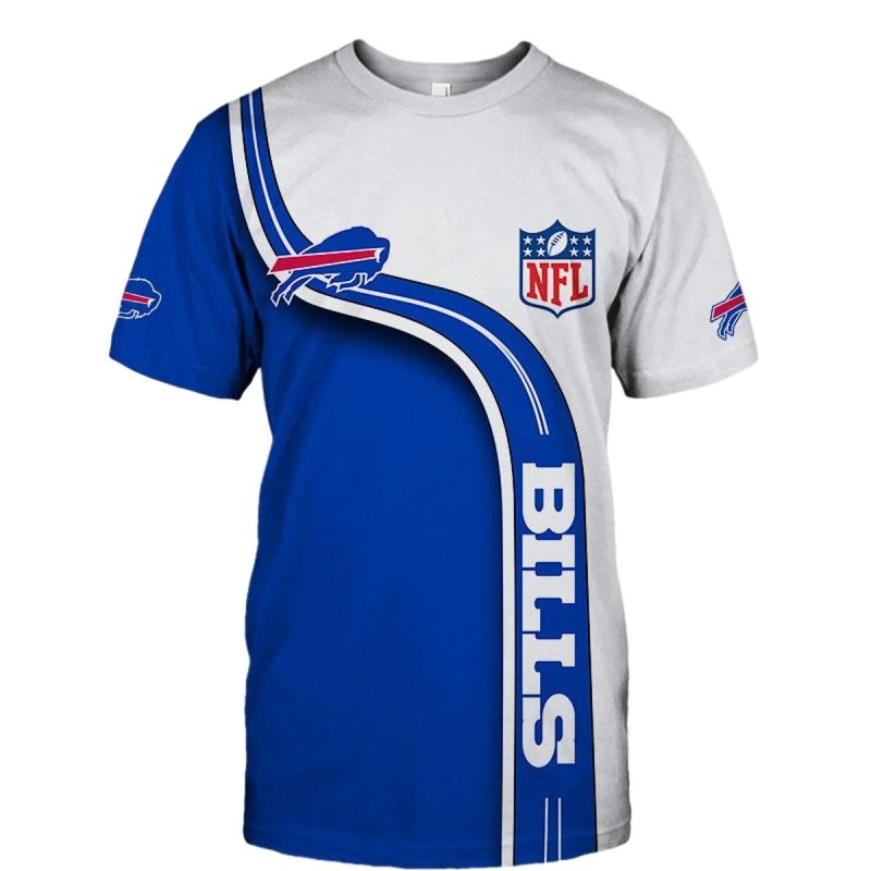 Buffalo Bills Logo In My Heart Blue And White Aop T Shirt 1