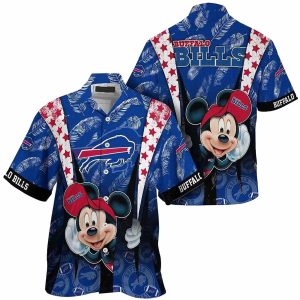 Buffalo Bills Logo Mickey Mouse Disney Hawaiian Shirt