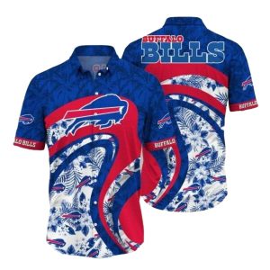 Buffalo Bills Logo Tropical Fanatic Blue Hawaiian Shirt