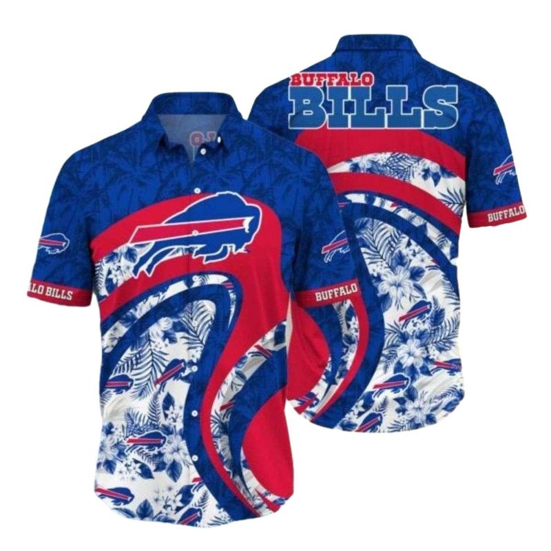 Buffalo Bills Logo Tropical Fanatic Blue Hawaiian Shirt 1