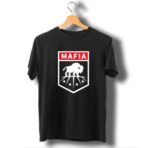 Buffalo Bills Mafia Shield Red White Buffalo Stars T-Shirt