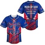 Buffalo Bills Man Of God Husband Dad Bills Fan Baseball Jersey