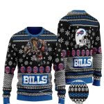 Buffalo Bills Mascot And Helmet Black Ugly Sweater