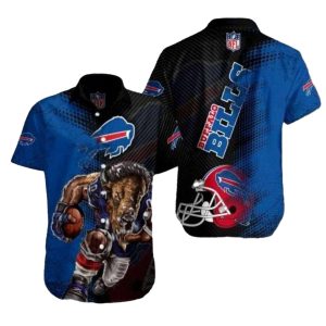 Buffalo Bills Mascot Commemorative Montage Hawaiian Shirt