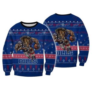 Buffalo Bills Mascot Player Ugly Sweater