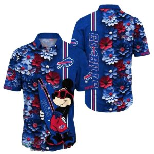 Buffalo Bills Mickey Floral Funny Hawaiian Shirt