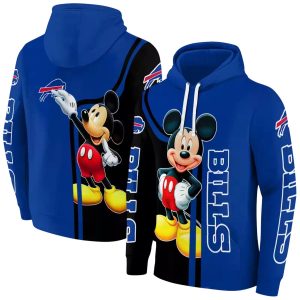 Buffalo Bills Mickey Mouse Blue Black AOP Hoodie