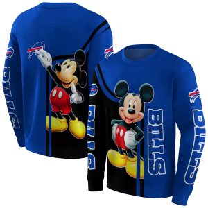 Buffalo Bills Mickey Mouse Blue Black AOP Sweatshirt