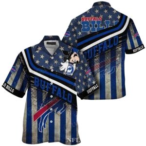 Buffalo Bills Mickey Mouse Patriotic Hawaiian Shirt