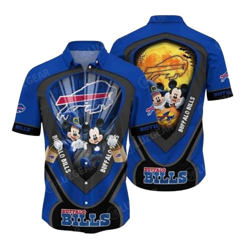 Buffalo Bills Mickey And Minnie Halloween Hawaiian Shirt 1