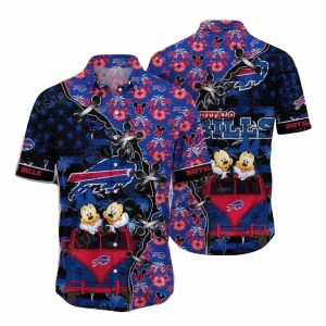 Buffalo Bills Mickey And Minnie Hawaiian Shirt