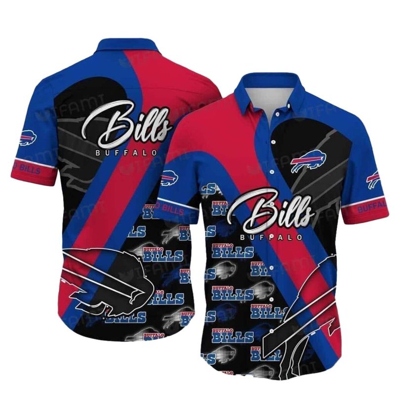 Buffalo Bills Multi Logo Hawaiian Shirt 1