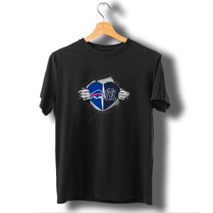 Buffalo Bills New York Yankees Logo Heart T-Shirt