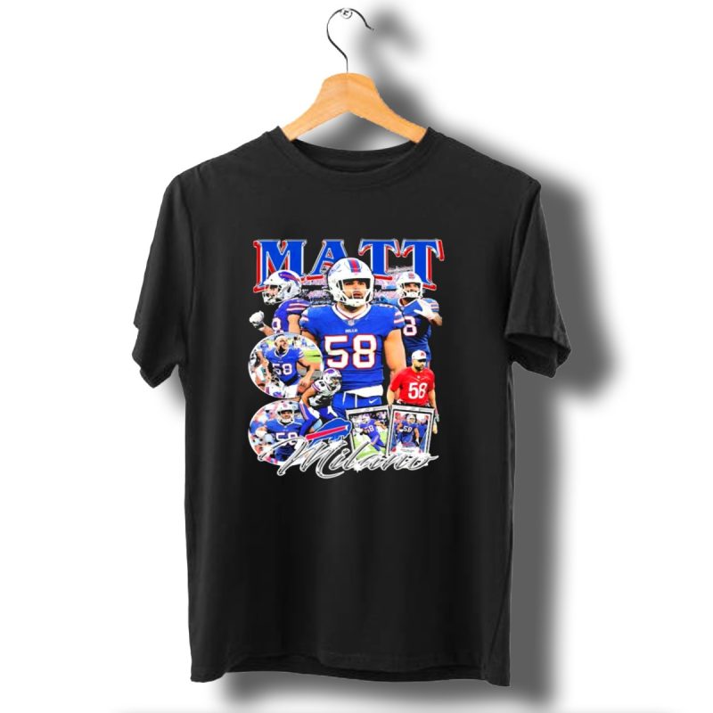 Buffalo Bills Nfl Matt Milano 58 Football Highlights T Shirt 1 T Shirt 1