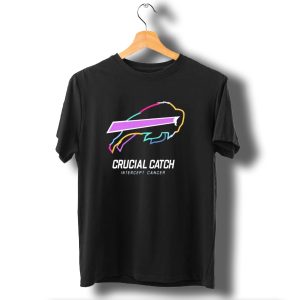Buffalo Bills Nfl Rainbow Logo Crucial Catch Intercept Cancer Initiative T-Shirt