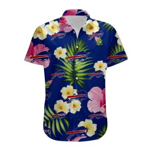 Buffalo Bills Palm Tree And Blue Theme Hawaiian Shirt