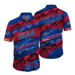 Buffalo Bills Palm Tree Silhouette Vintage Hawaiian Shirt