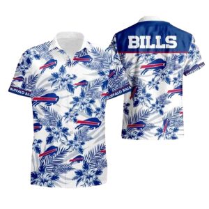 Buffalo Bills Paradise Blue Floral Hawaiian Shirt
