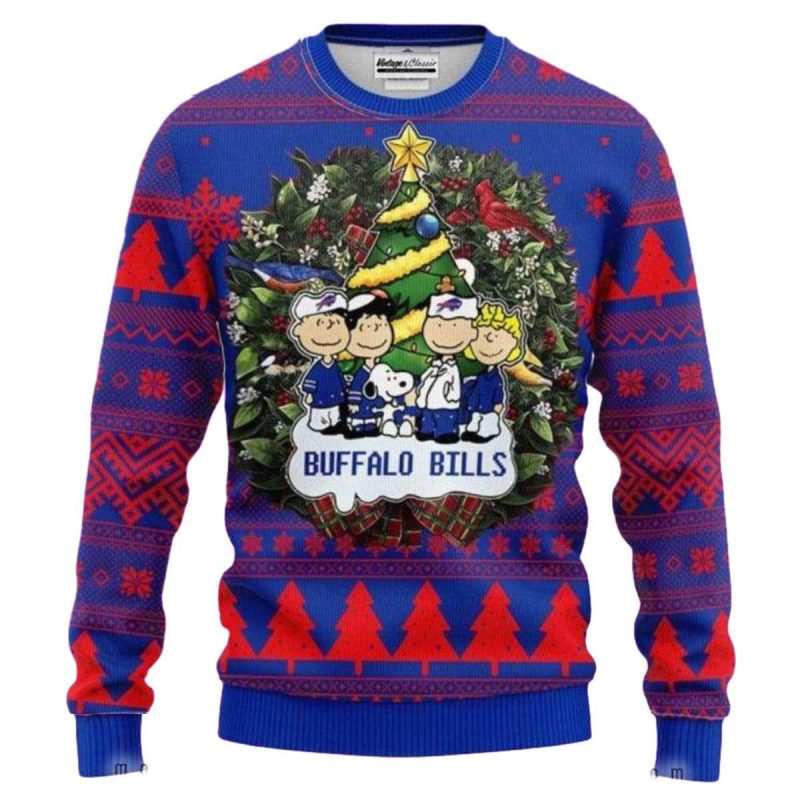Buffalo Bills Peanuts Snoopy Ugly Sweater 1