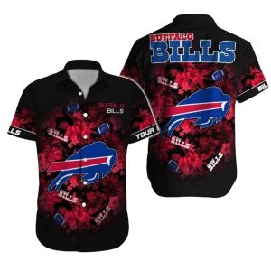Buffalo Bills Red Floral Hawaiian Shirt