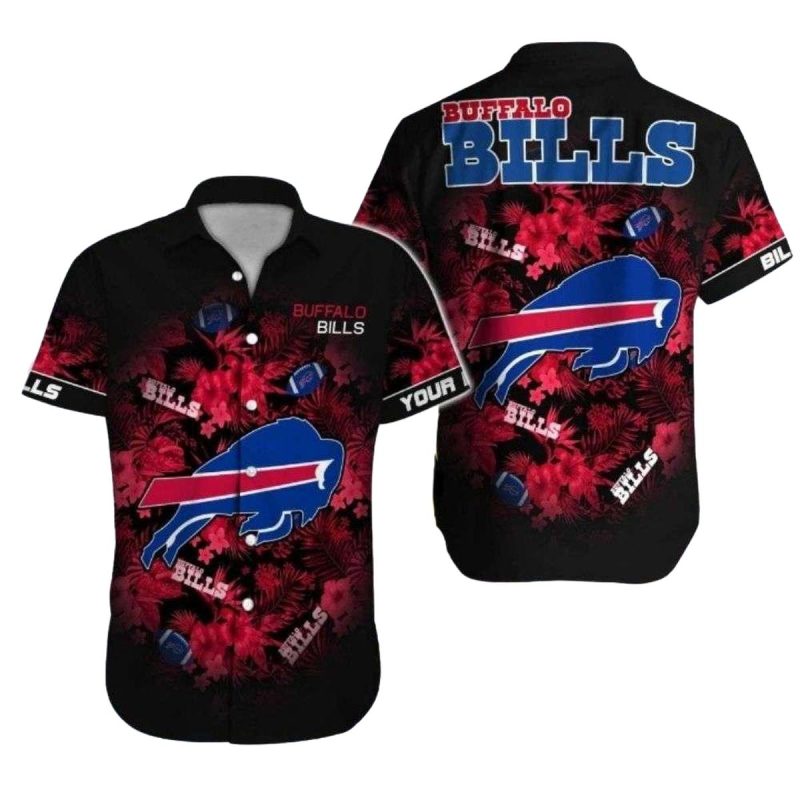 Buffalo Bills Red Floral Hawaiian Shirt 1
