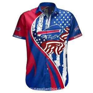 Buffalo Bills Red White And Blue Distressed Flag Hawaiian Shirt