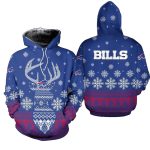 Buffalo Bills Reindeer Merry Christmas AOP Hoodie