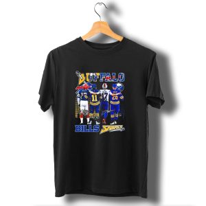 Buffalo Bills Sabres Kelly Perreault Allen Dahlin Signatures T-Shirt