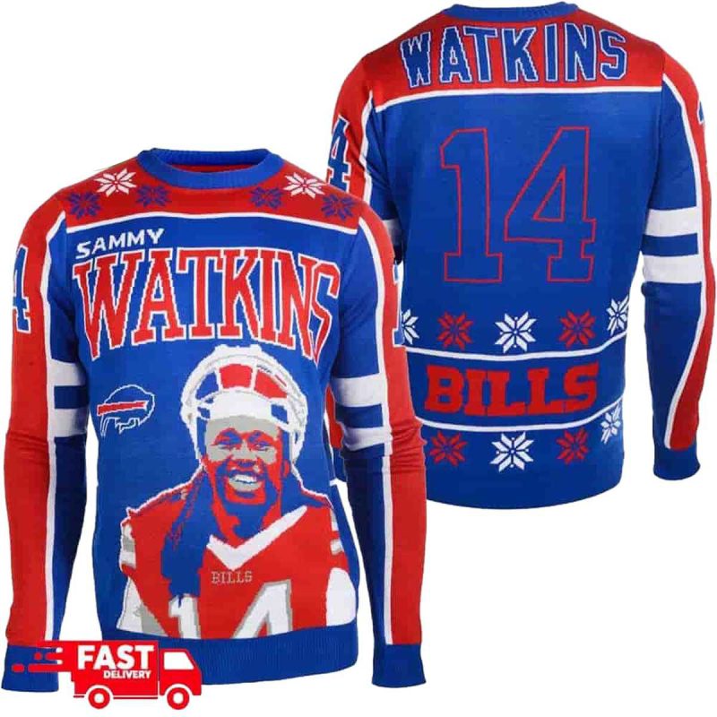 Buffalo Bills Sammy Watkins 14 Ugly Sweater 1