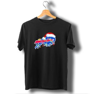 Buffalo Bills Santa Hat Christmas Lights T-Shirt